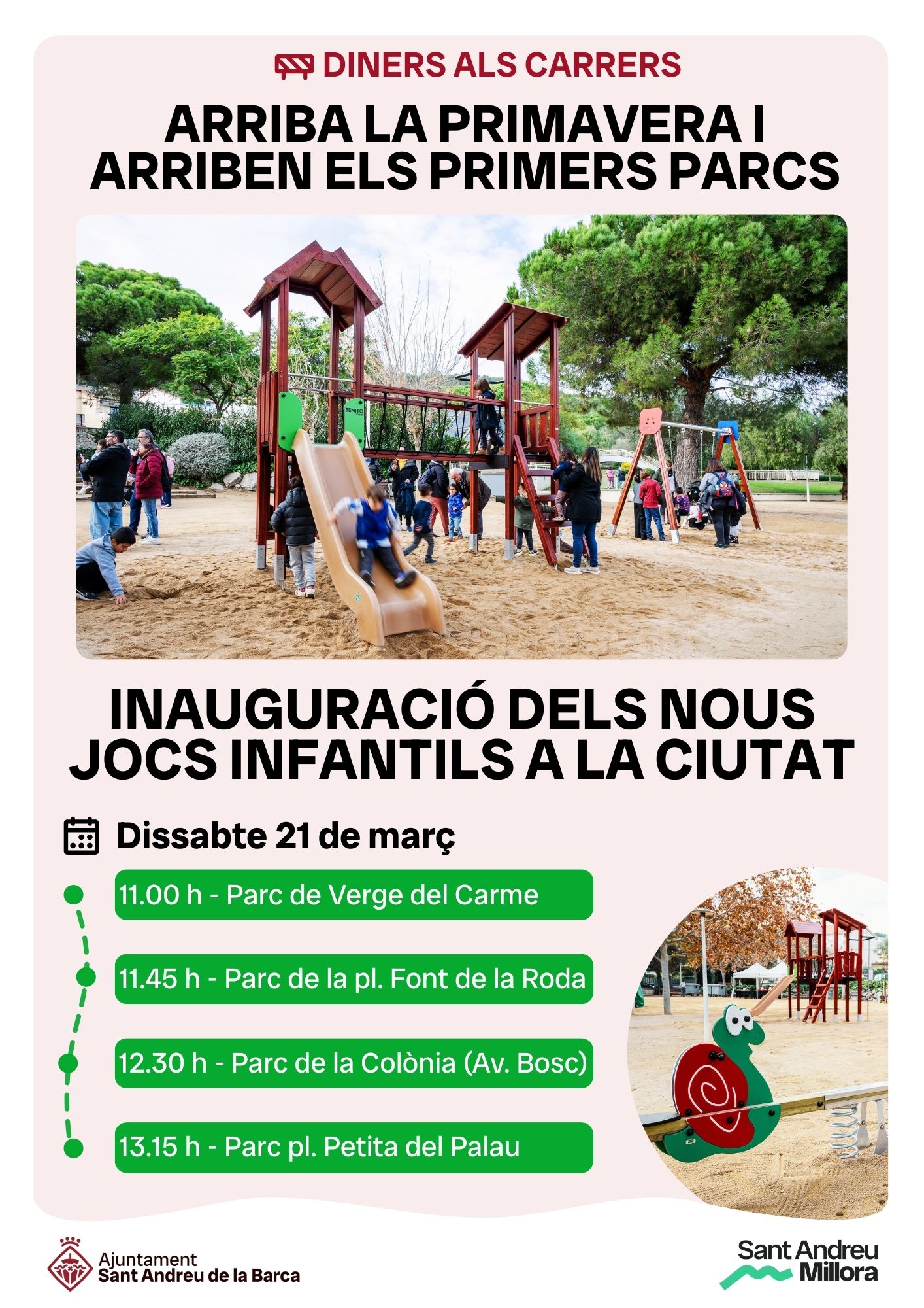 Inauguració dels nous jocs infantils a la ciutat